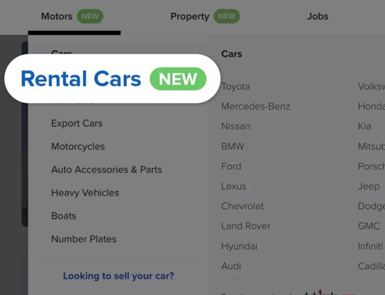 dubizzle Unveils New Rental Cars Service
