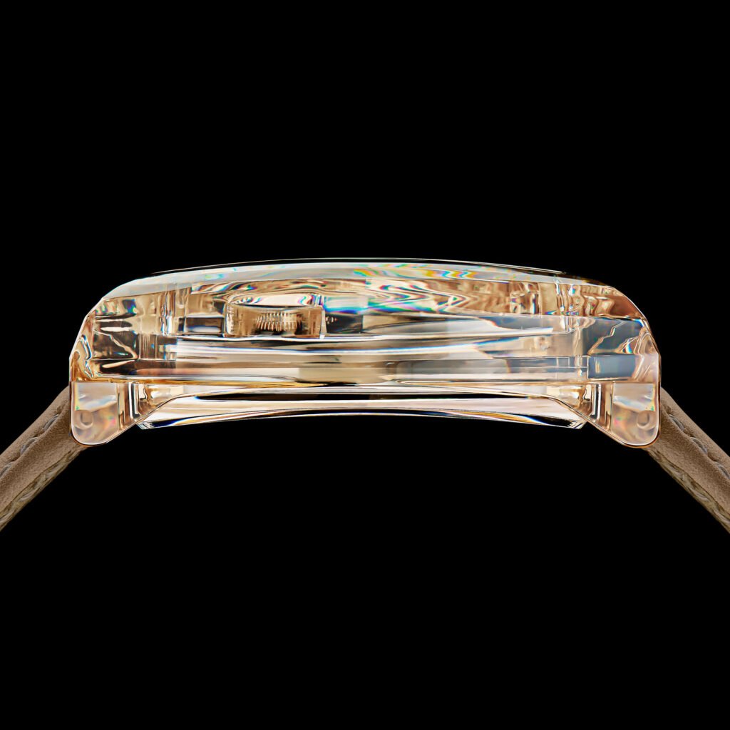 ArtyA Moissanite Curvy Tourbillon Transparent Luxury Watch